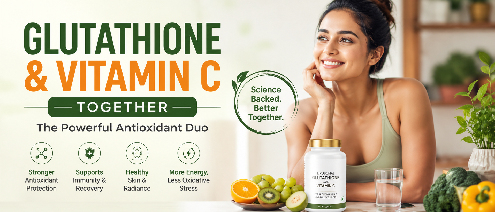 glutathione vitamin c supplement benefits and Together: Why It Works Better – Pure Nutrition Glutathione for Skin: Acne PERFORMANCE ACTIVE Capsule Count:120