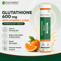 Glutathione 600mg with Vitamin C & Saffron 15 Effervescent Skin Glow Tablets
