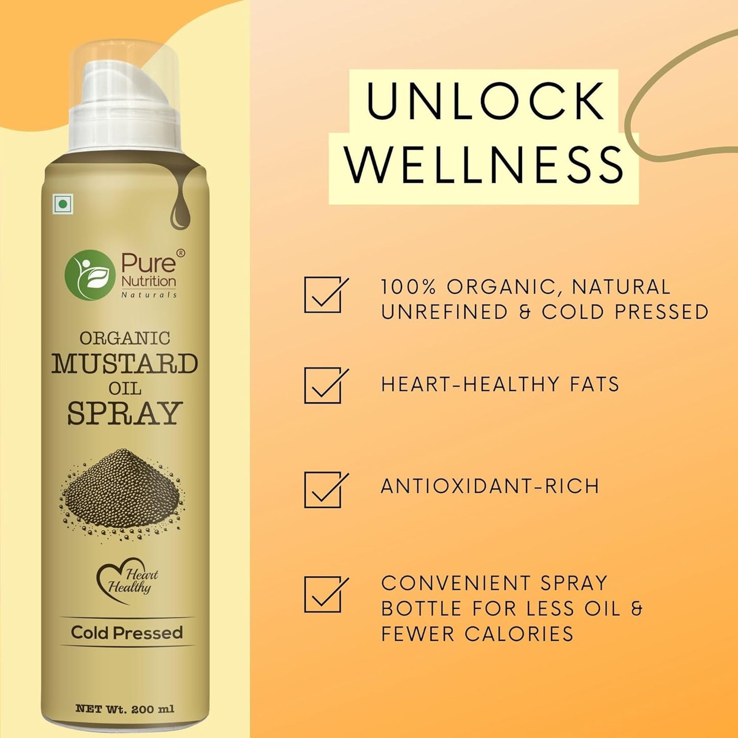 Pure Nutrition Organic Mustard Oil Spray