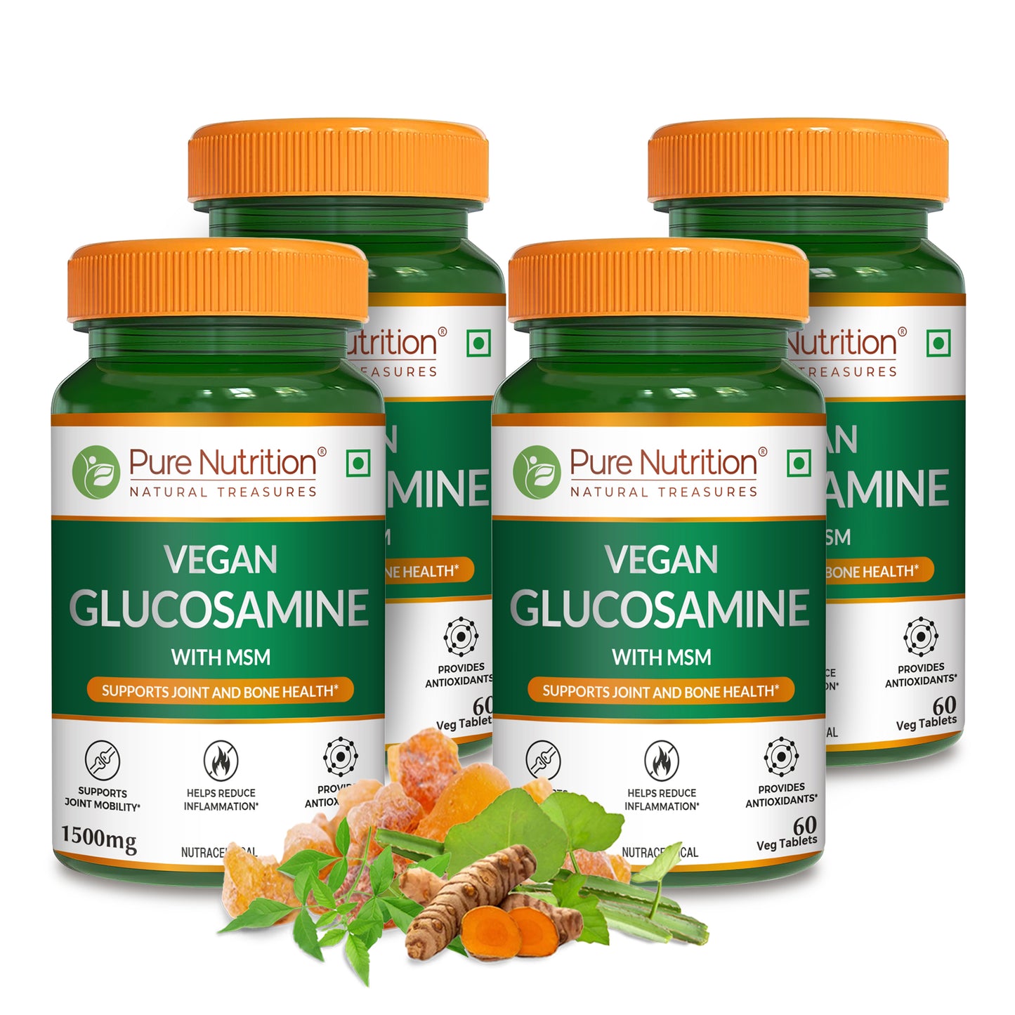 Veg Glucosamine with MSM – 60 Tablets