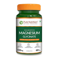 Magnesium Glycinate 550mg – High Absorption | Sleep, Stress & Muscle Health