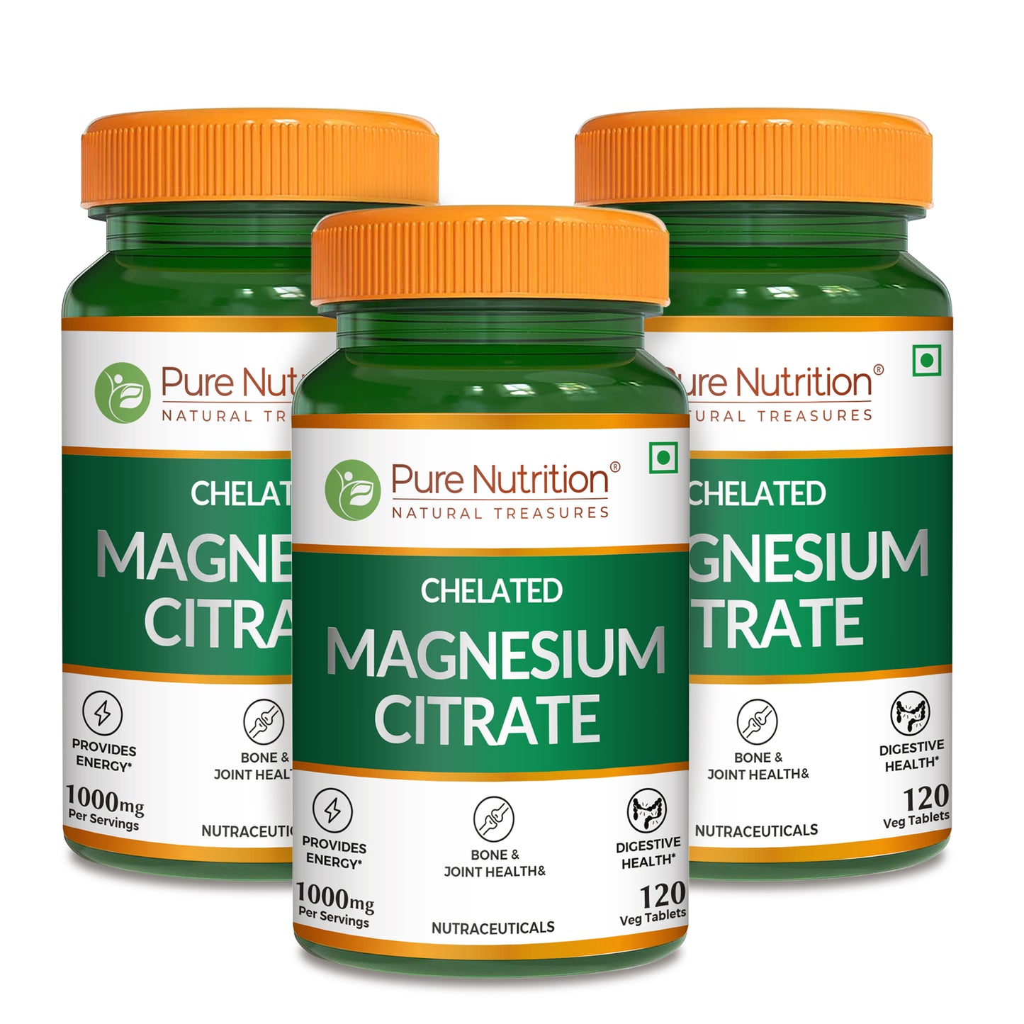 Magnesium Citrate - 120 Tablets | Supports Digestion and Reduces Muscle Cramps