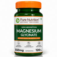 Magnesium Glycinate 550mg – High Absorption | Sleep, Stress & Muscle Health 120 Tablets