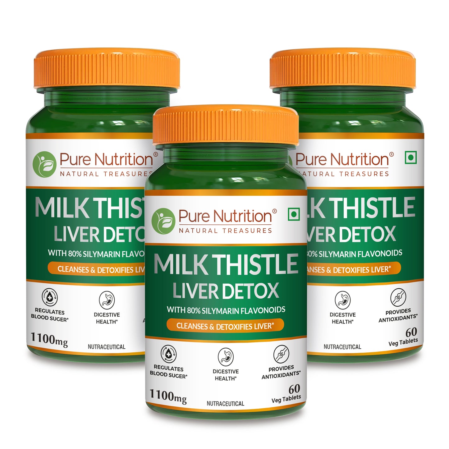 Liver Cleanse Supplements with Milk Thistle |Veg Tablets for Detox
