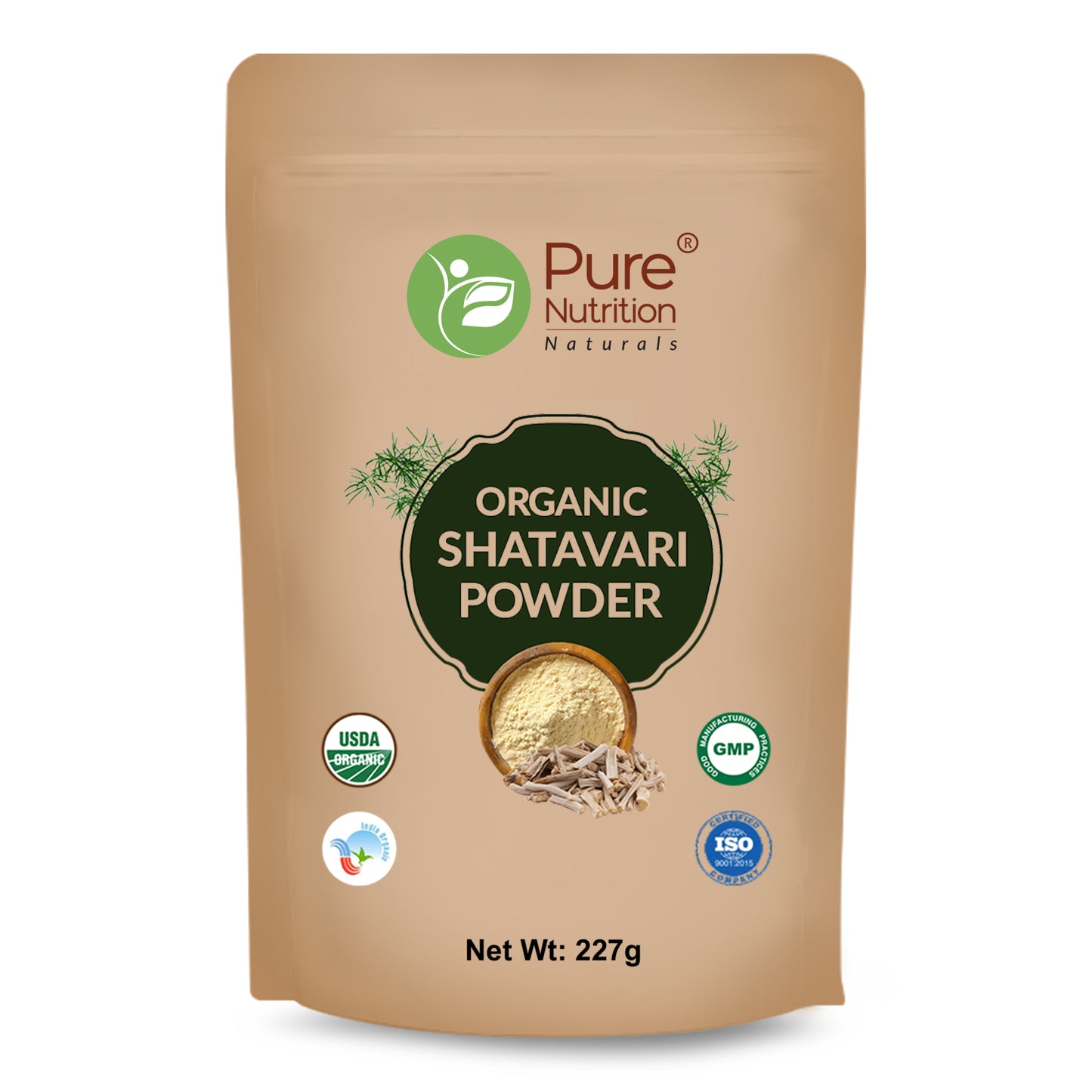 Organic Shatavari Powder - 227g | 100% Pure and Natural | Supports Hormonal Balance, Digestion, and Women's Wellness