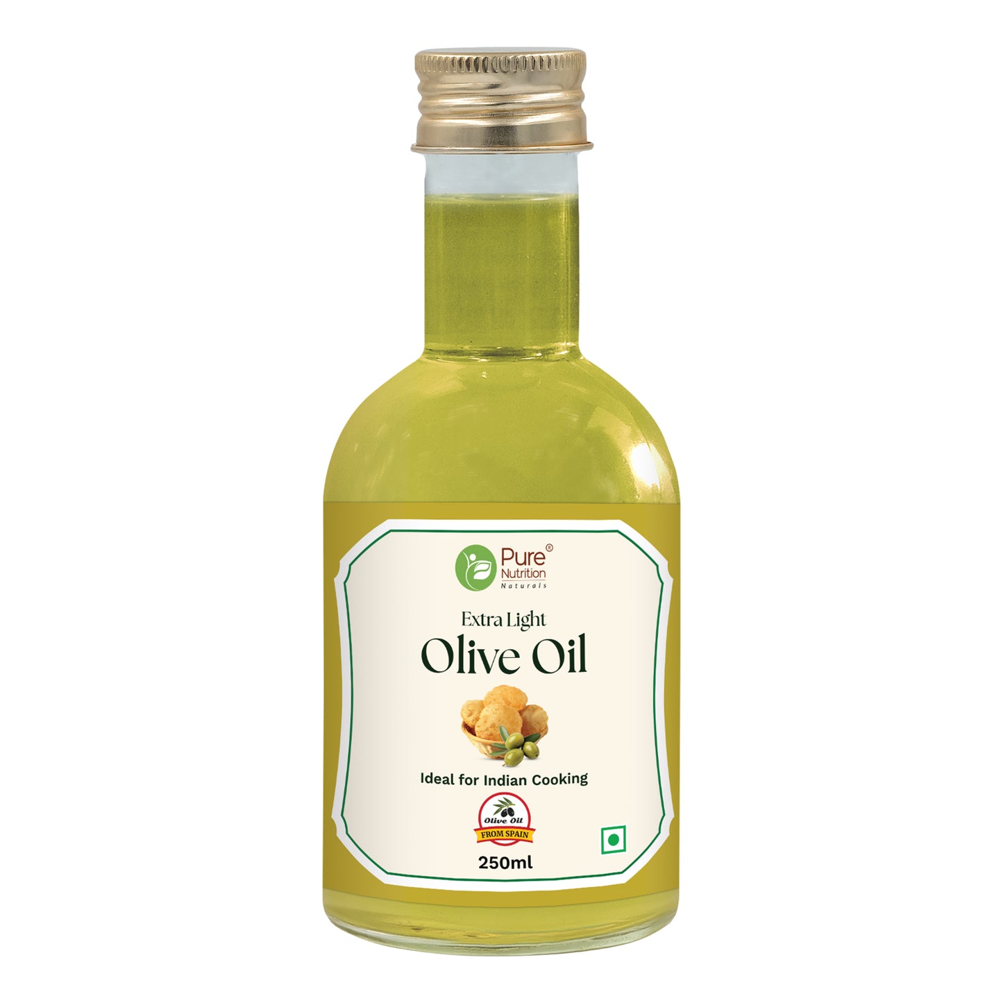 Extra Light Olive Oil - 250ml | 100% Pure & Edible | Ideal for Indian Cooking and Good for Skin