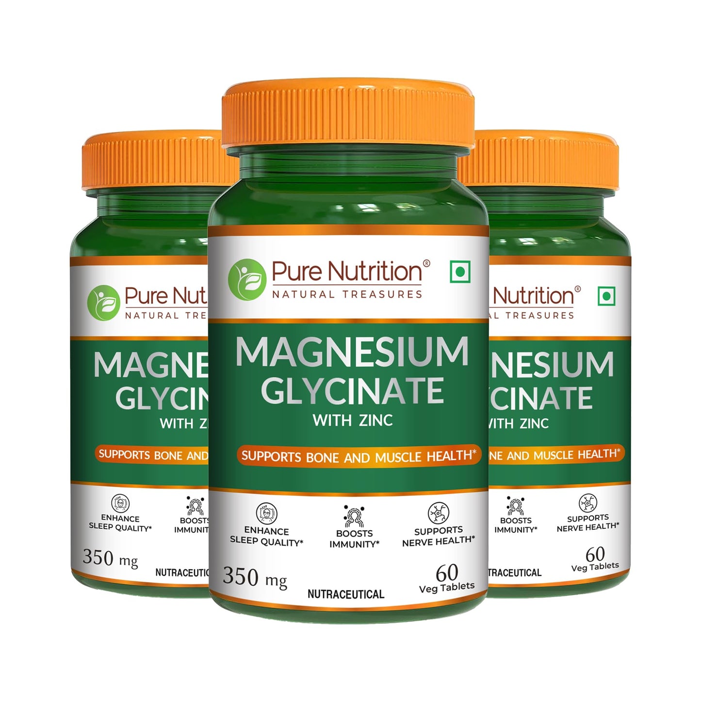 Magnesium Glycinate with Zinc tablets | Supports Sleep, Stress & Heart Health|