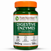 Digestive Enzymes with Bromelain Plant-Based | Probiotics & Herbs | 60 Caps | 120 Caps
