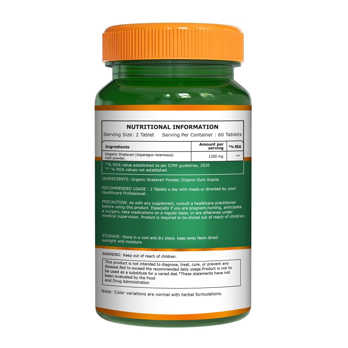 Pure Nutrition Organic Shatavari