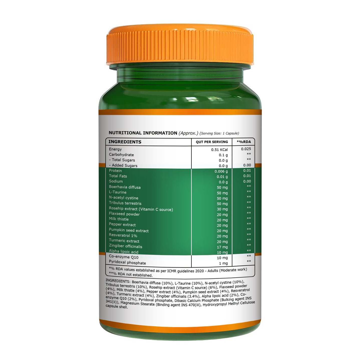 Kidney Wellness Supplement with Turmeric & Vitamin C | Supports Detox