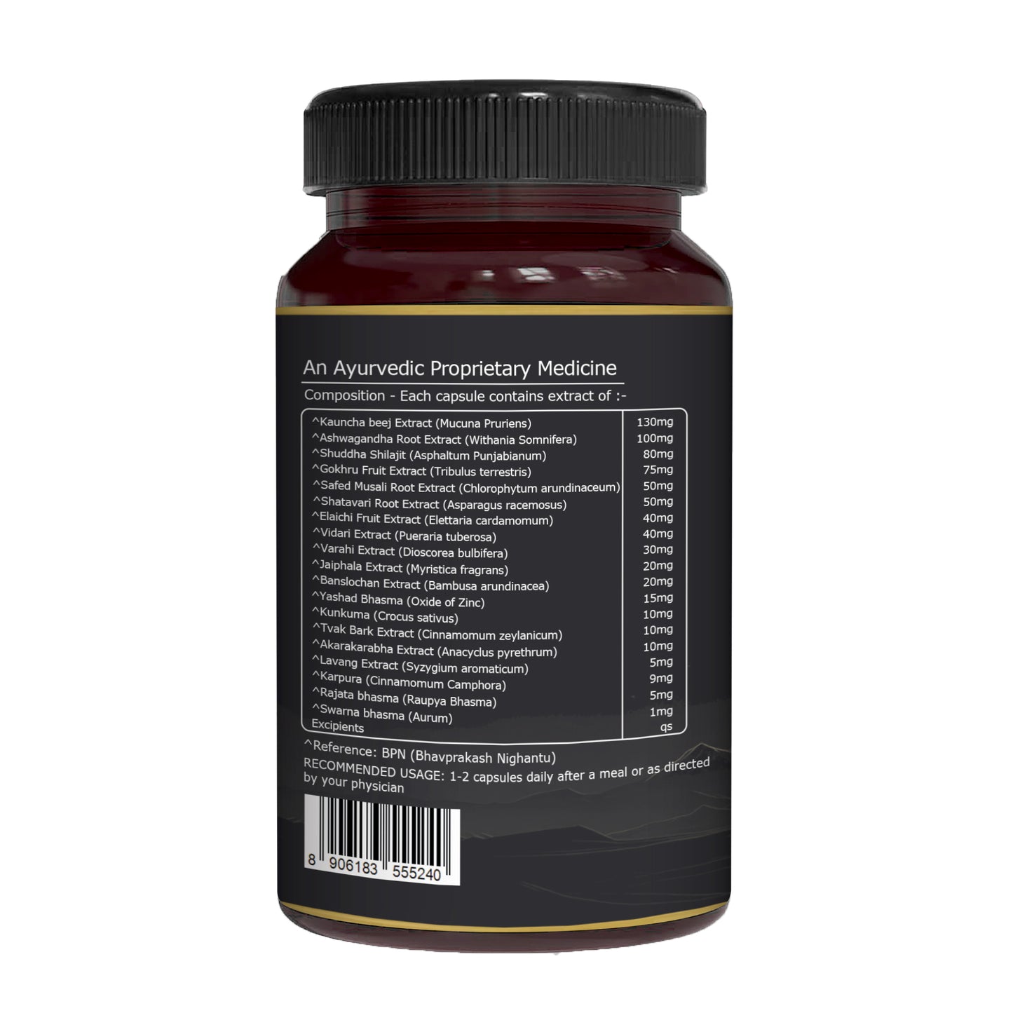 Shilajit Gold with Gokhru, Ashwagandha, Safed Musali, and Shatavari -Capsules | Supports Vitality and Wellness