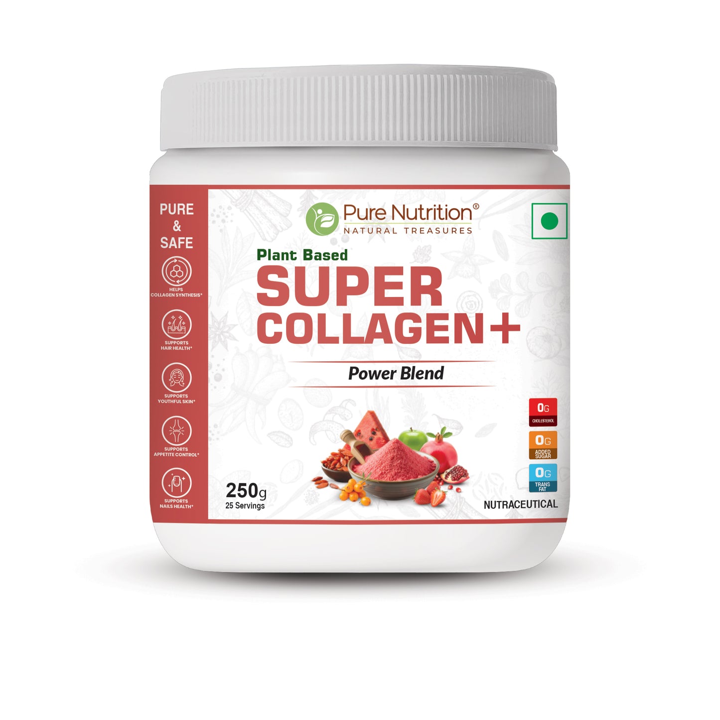Pure Nutrition Plant-Based Super Collagen+ | Power Blend |Vegan Collagen Support