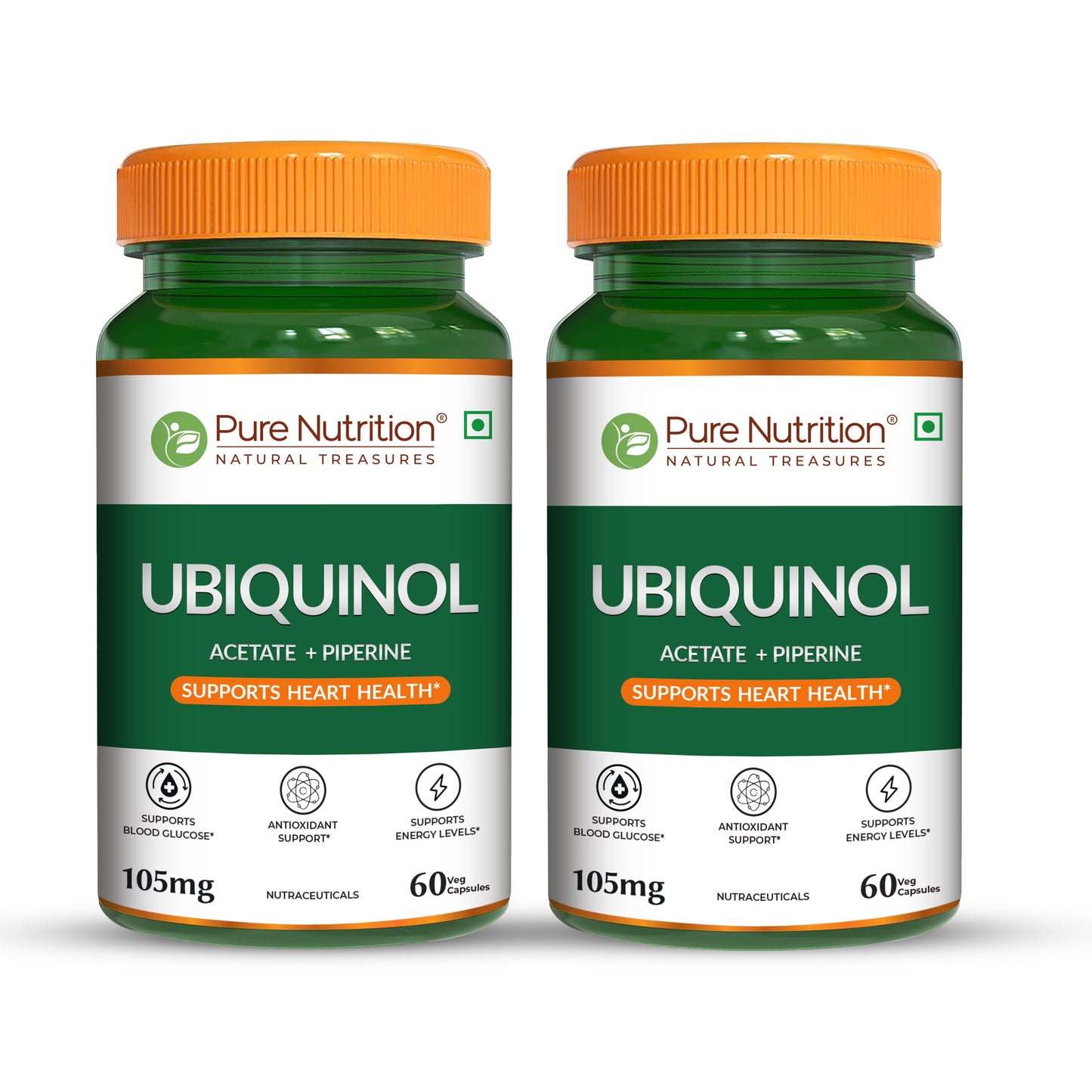 Ubiquinol 105mg with Piperine Active CoQ10 | Energy & Heart Health