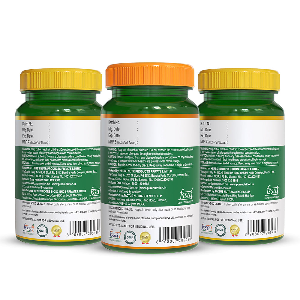 Vitamin C + Vitamin D3+K2 + Lung Detox | 60 Tabs x 3