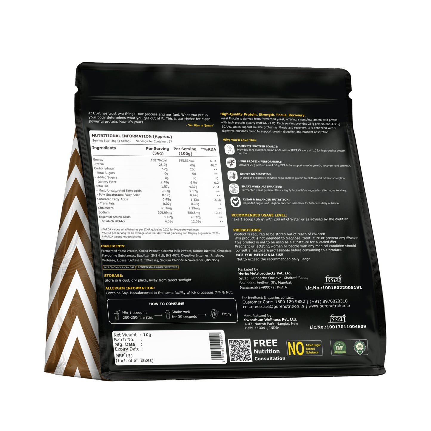 Pure Nutrition Yeast Protein