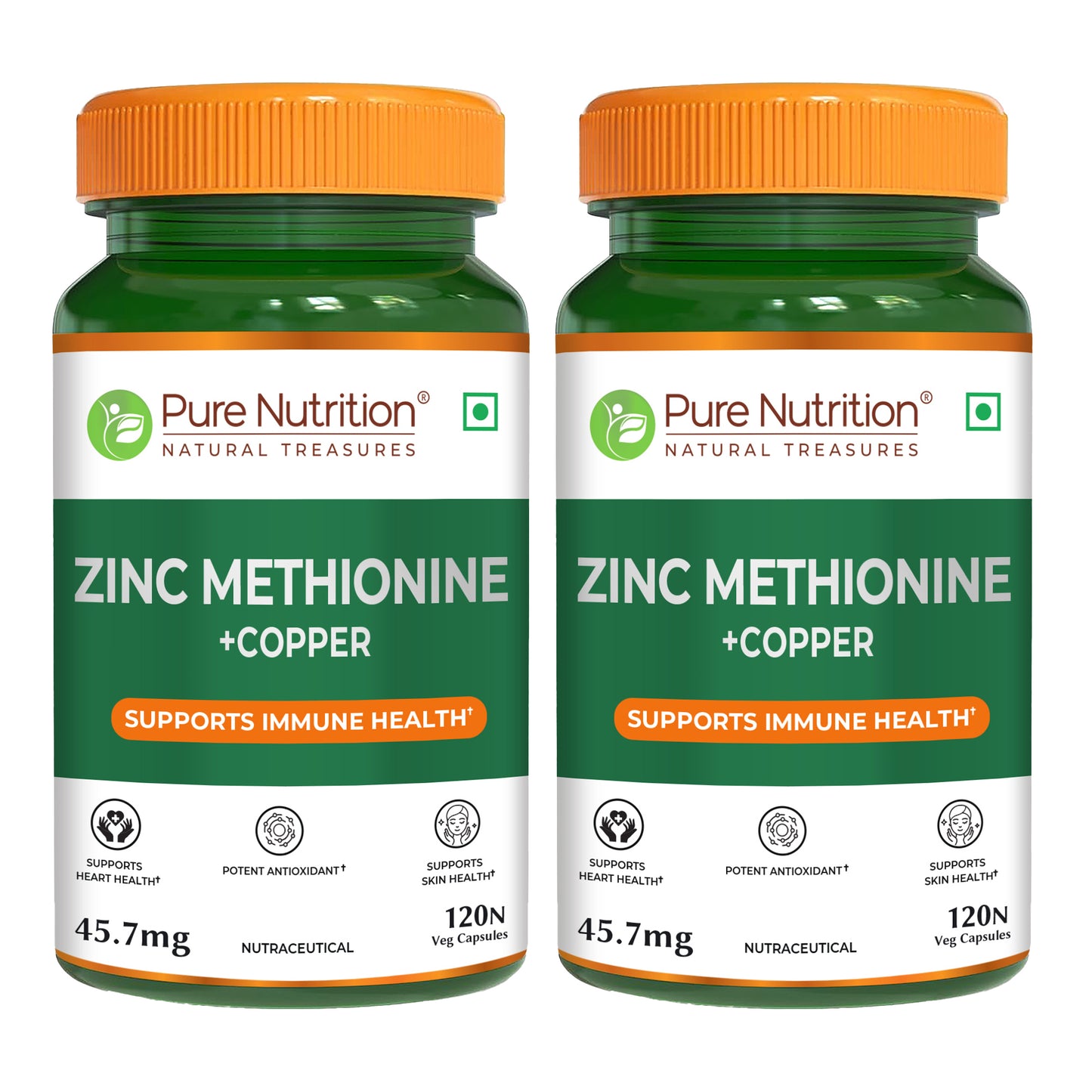 Pure Nutrition Zinc Methionine Veg Capsules – 120 Caps