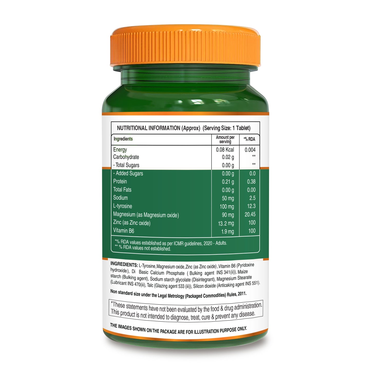 Zinc ZMA - 120 Veg Tablets | 800mg with Zinc, Magnesium Aspartate & Vitamin B6