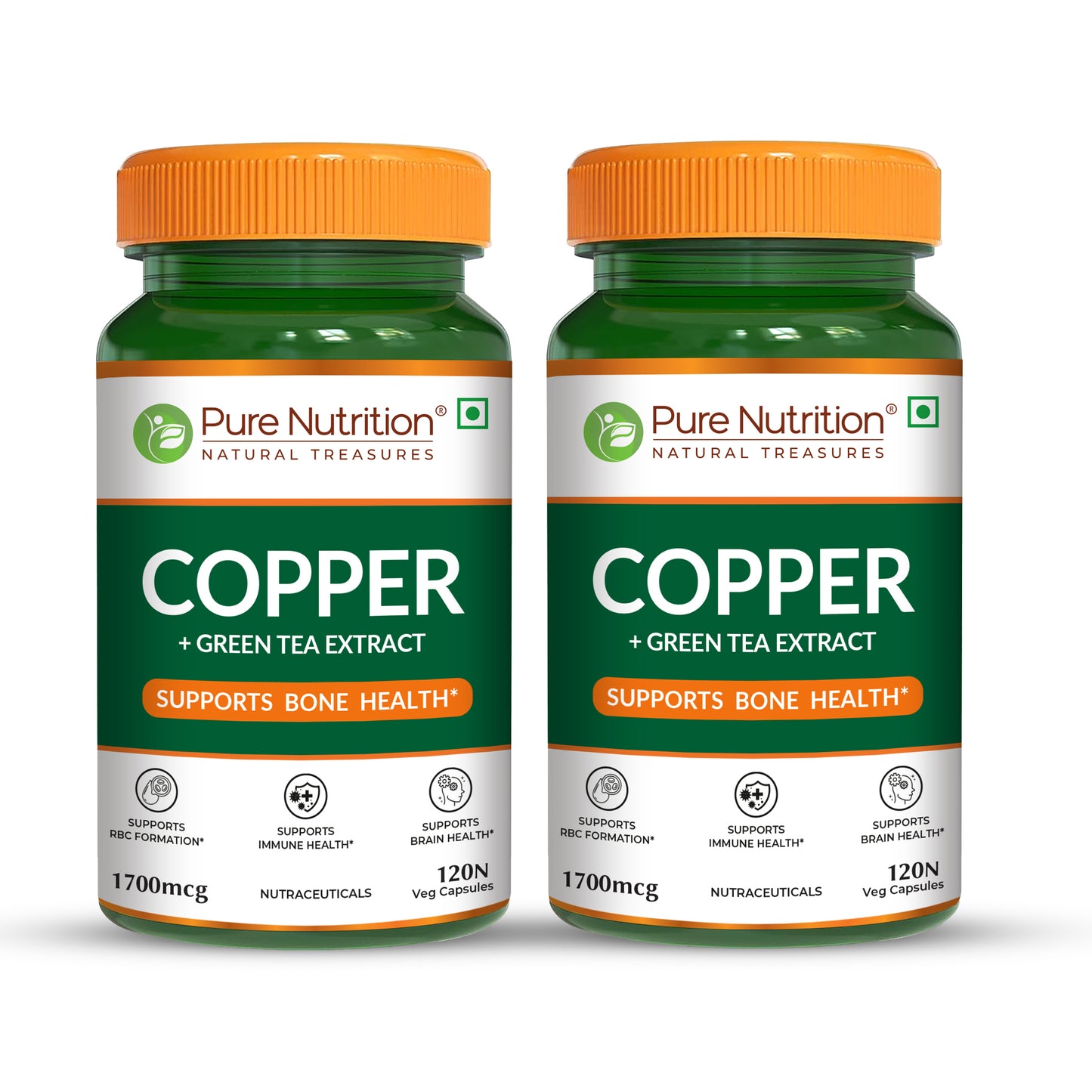 Copper Gluconate Capsules 120 Count Immunity, Iron & Antioxidant Support