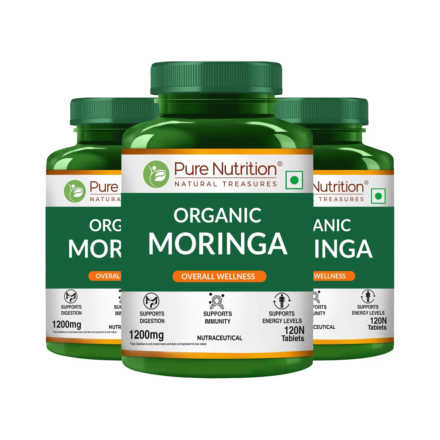 Organic Moringa Tablets 1200mg | Supports Immunity, Digestion & Energy