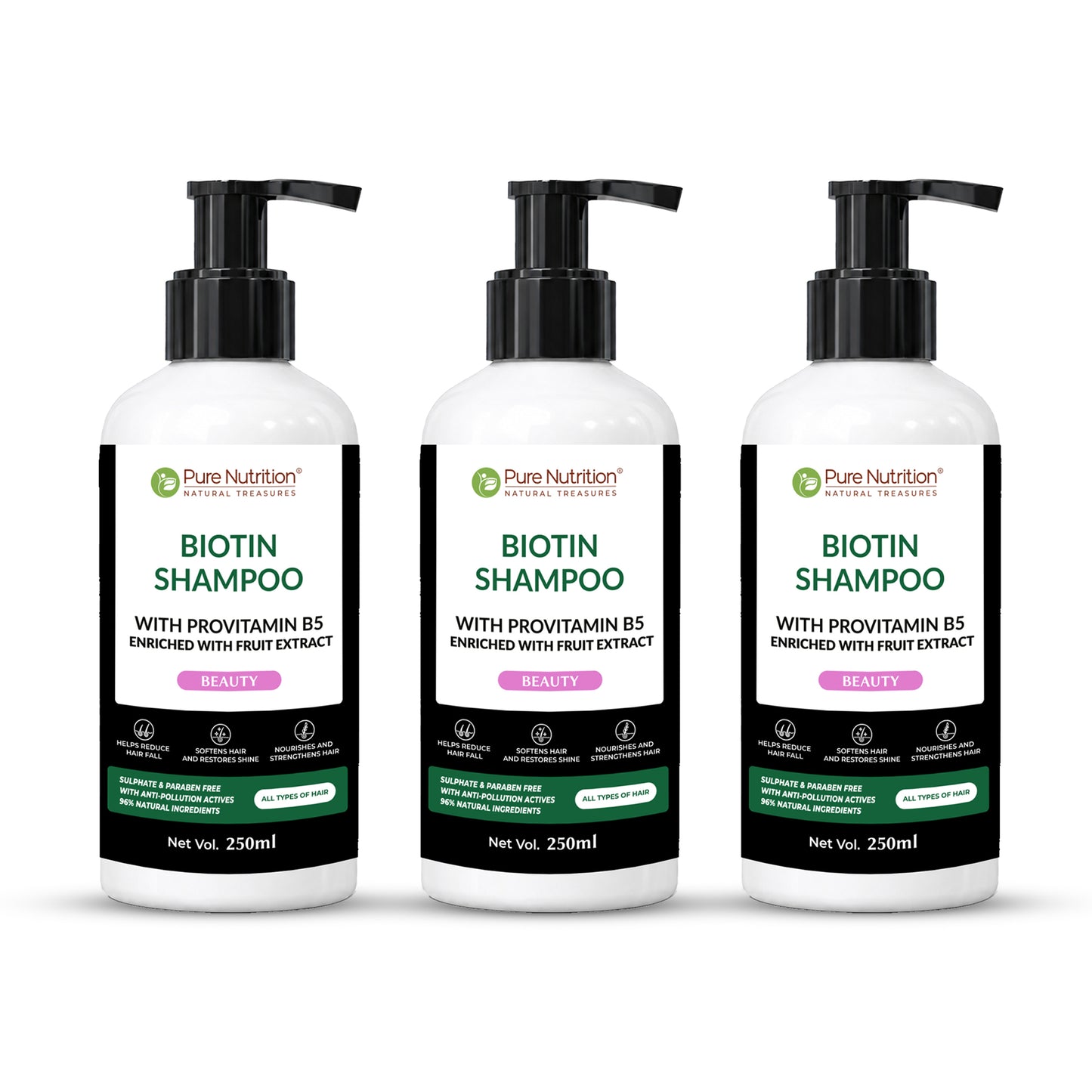 Biotin Shampoo with Provitamin B5 – Strengthens Hair & Promotes Growth | 250ml
