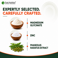 Magnesium Glycinate 350mg with Zinc Capsules | Sleep Support, Stress Relief & Bone Health | 120 Tablets