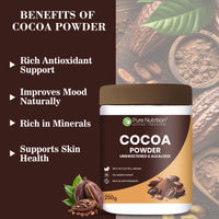 Pure Nutrition Cocoa Powder Unsweetened & Alkalized | Rich Aroma & Flavor | 250g