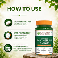 Magnesium Glycinate 550mg – High Absorption | Sleep, Stress & Muscle Health
