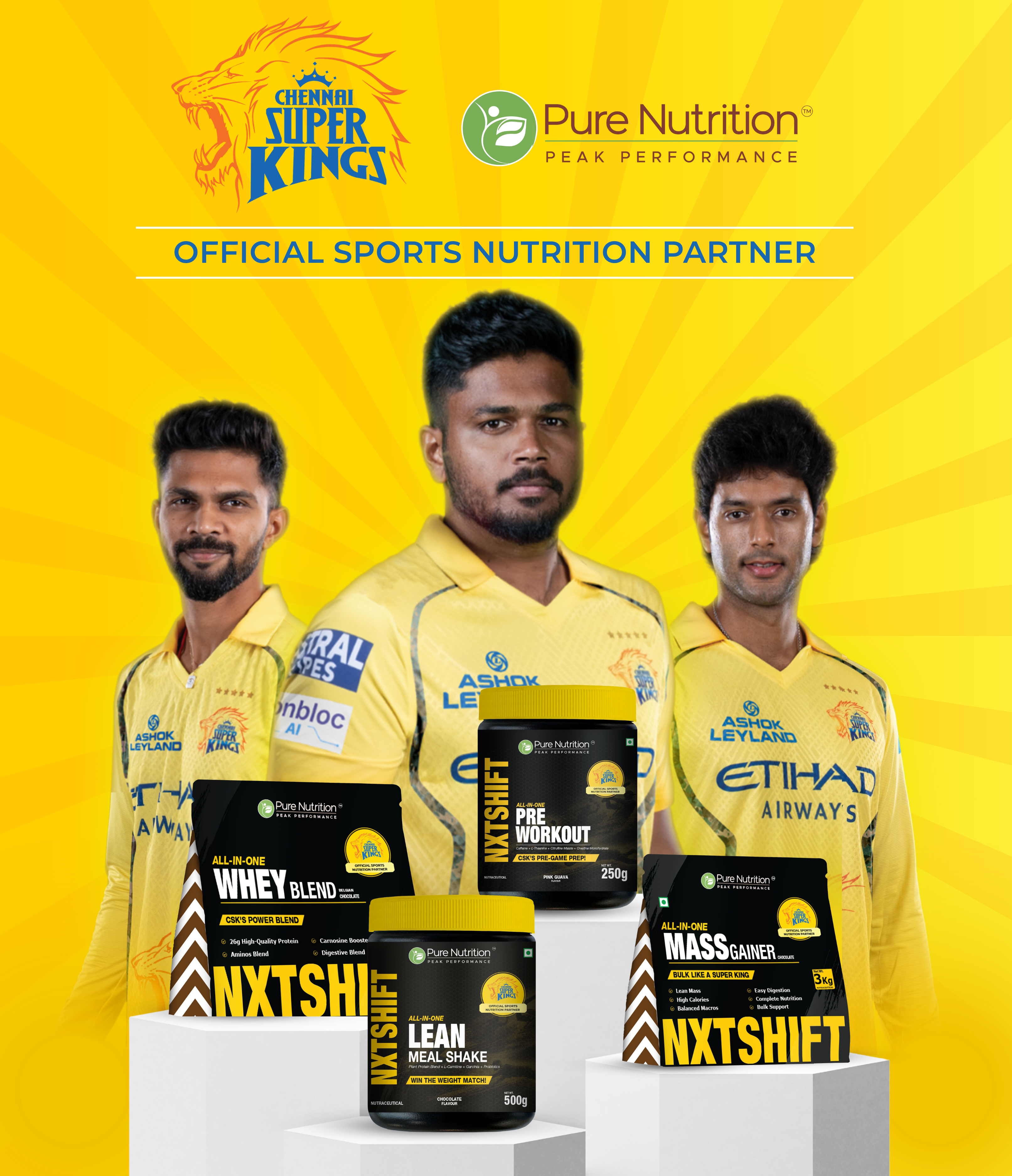 Pure Nutrition × Chennai Super Kings - Fuel The Roar - Official Sports Nutrition Partner India Mobile