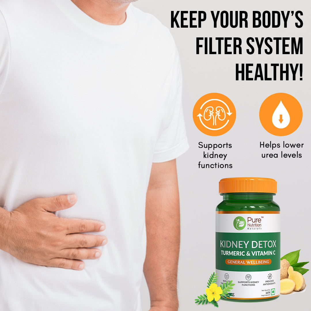Benefits of Pure Nutrition Kidney Detox with Turmeric and Vitamin C Renal Health