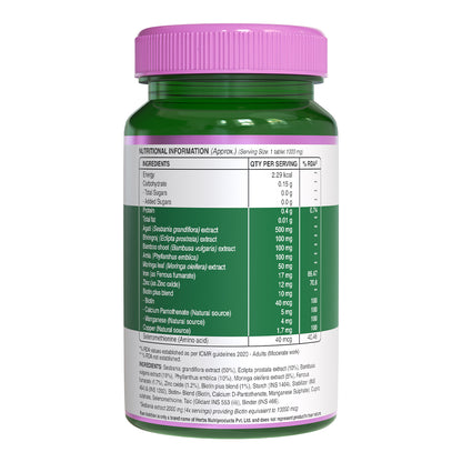 Biotin 10,000mcg from Natural Sesbania Extract for Healthy Hair & Skin - 60 Veg Tabs
