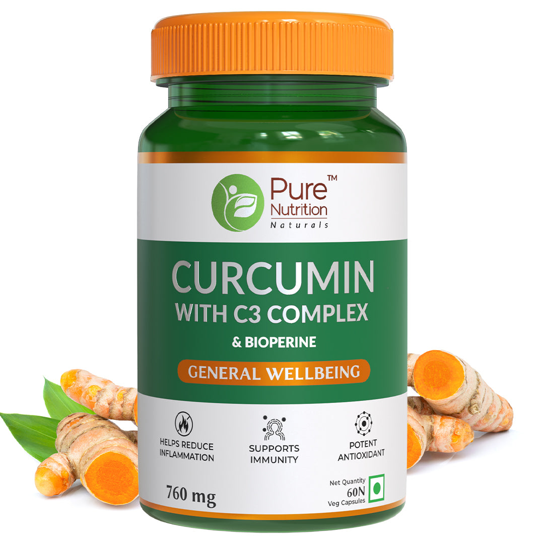 Curcumin with C3 Complex & Bioperine | Boost Immunity & Reduce Inflammation - 60 Caps