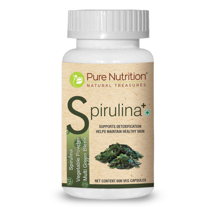 Spirulina+ | Detox, Healthy Skin, Brain Health | 60 capsules