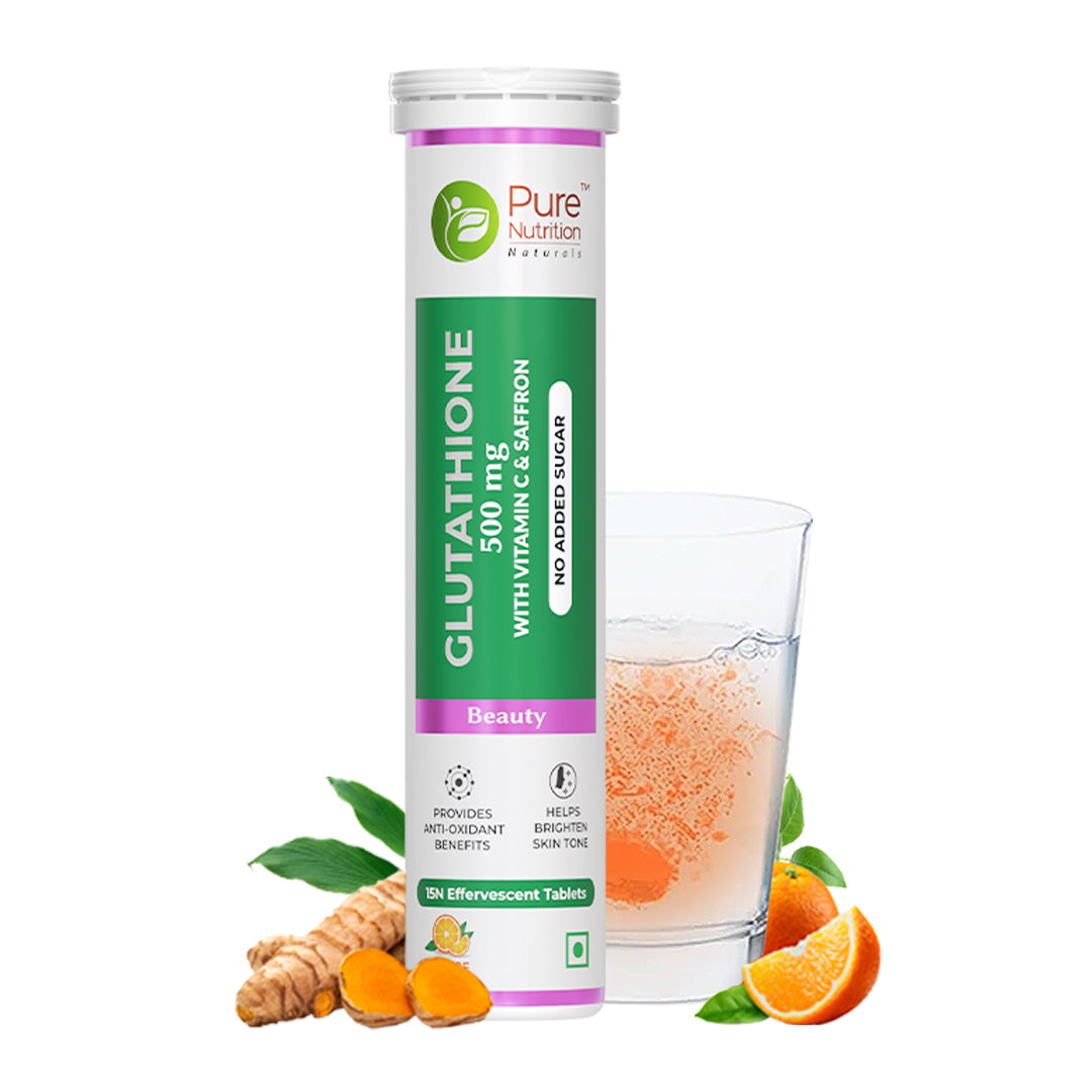 Glutathione Tablets 500mg with Vitamin C & Saffron | Skin Radiance & Glow Pure Nutrition Glutathione Tablets 500mg with Vitamin C & Saffron | Skin Radiance & Glow Pure Nutrition