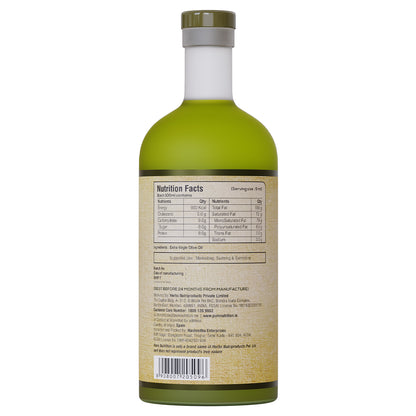 Pure Nutrition Organic Virgin Olive Oil | Raw Cold Pressed | Ideal for Dressing or Stir-Fry | 500ml Glass Bottle