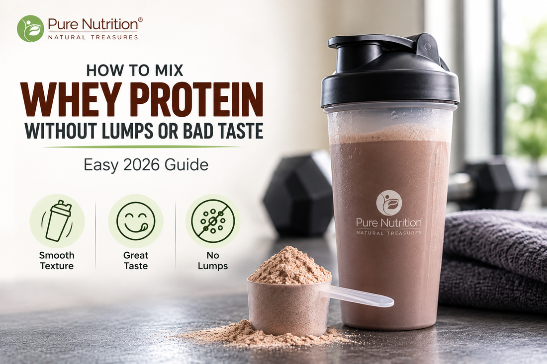 How to mix whey protein without lumps or bad taste using water or milk – Pure Nutrition