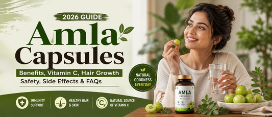 Amla capsules with fresh Indian gooseberries for hair, skin and immunity support – Pure Nutrition India