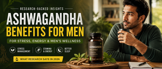 Ashwagandha benefits for men with an Indian professional managing stress naturally