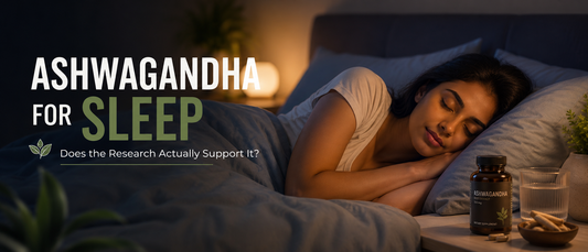 Ashwagandha for sleep research showing a stressed professional experiencing improved sleep quality
