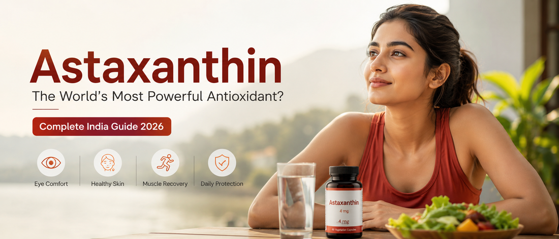 Indian professional learning about astaxanthin antioxidant benefits for skin eye and daily wellness