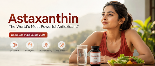 Indian professional learning about astaxanthin antioxidant benefits for skin eye and daily wellness