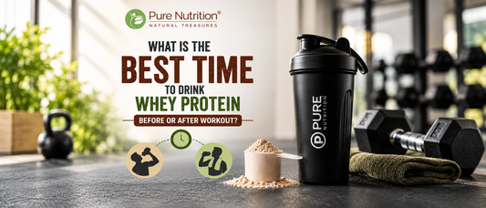 A Pure Nutrition whey he best time to consume whey protein before or after a workout for fitness and muscle support.