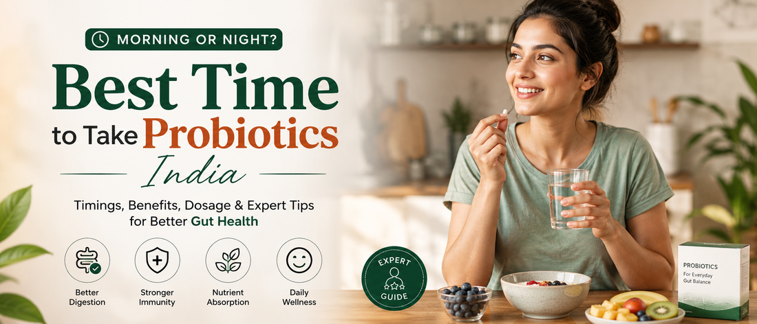 Best time to take probiotics India with healthy breakfast and water