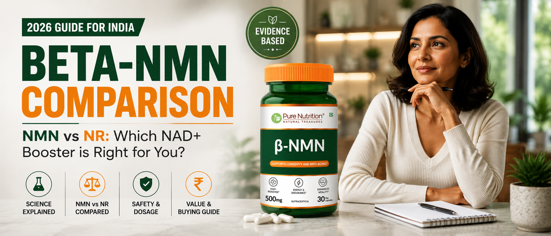 beta-NMN comparison India NMN supplement capsules with research and comparison elements
