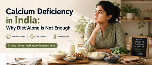 Indian woman learning about calcium deficiency and bone health despite eating a healthy diet at home