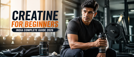 Indian beginner using creatine supplement in gym starting fitness journey safely