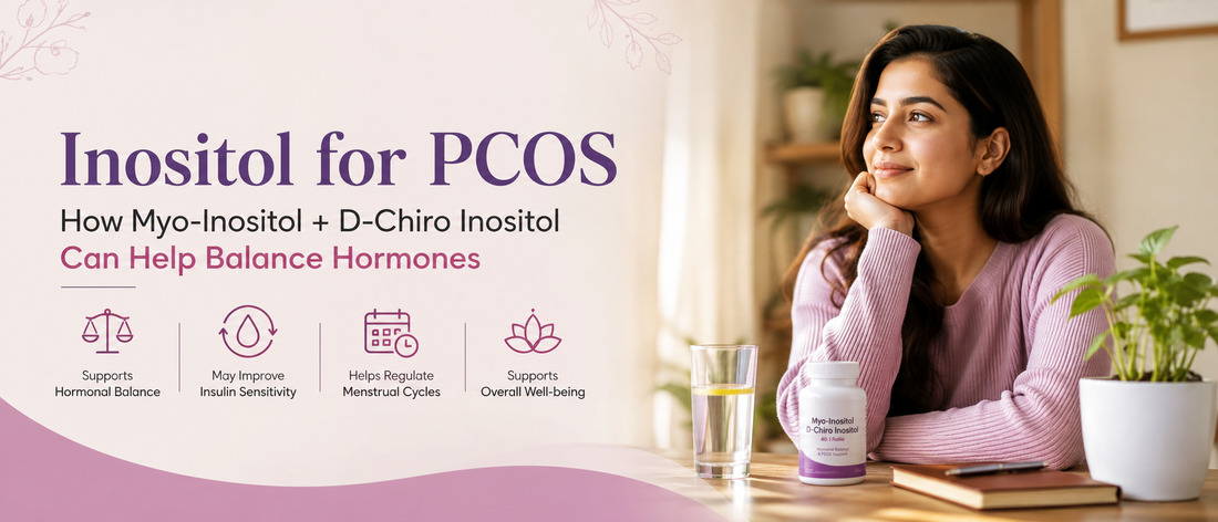 Woman learning about Myo-Inositol and D-Chiro Inositol for PCOS hormone support