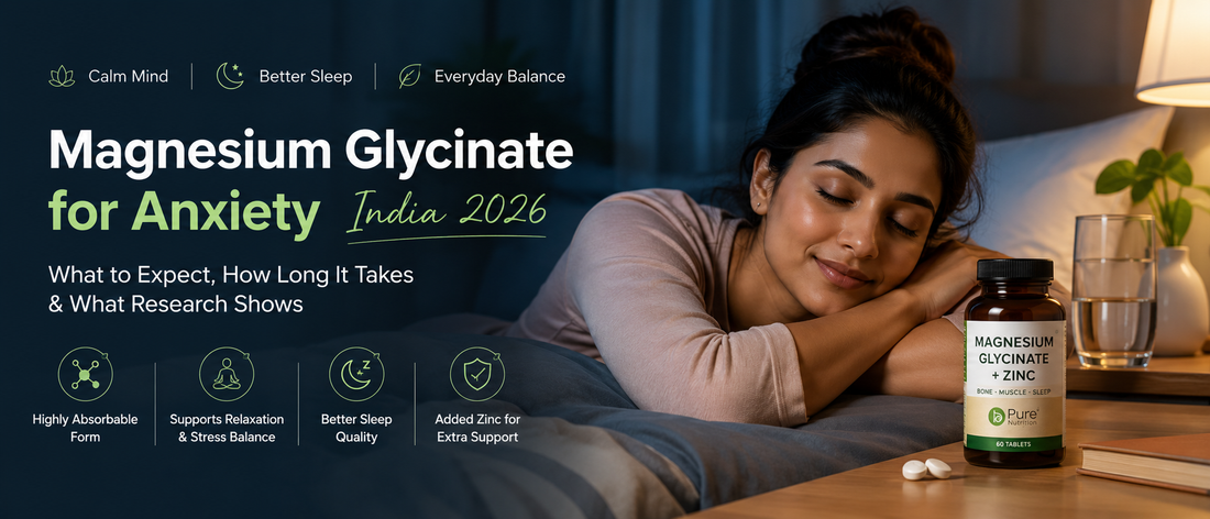 magnesium glycinate for anxiety india supplement and stress management concept