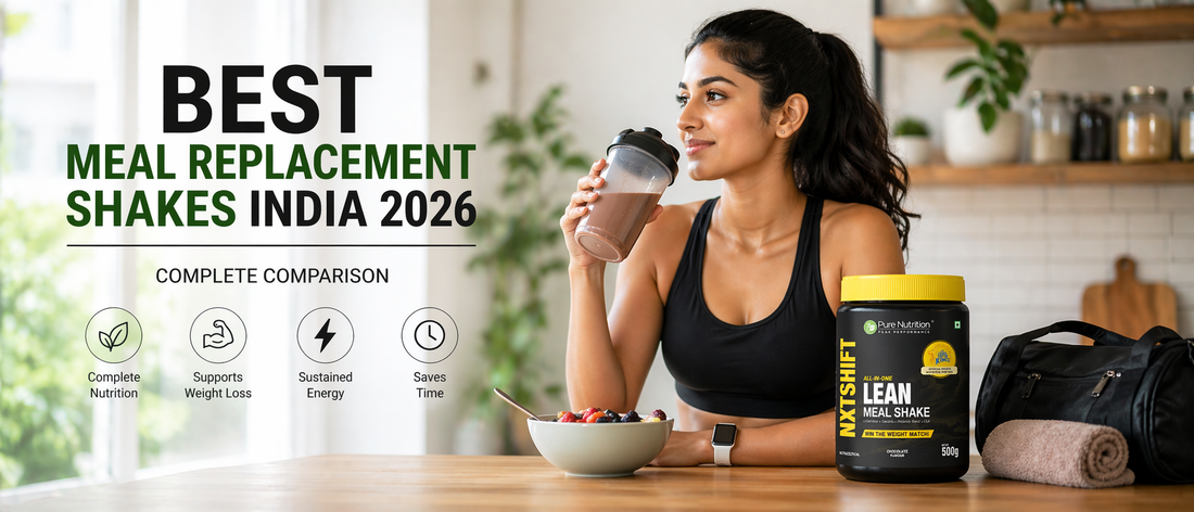 Indian professional drinking meal replacement shake at home for weight loss and busy lifestyle