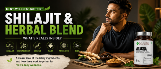Men’s wellness support with shilajit and herbal blend ingredients for Indian men  