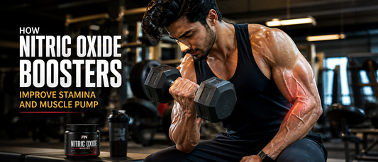 Indian gym athlete showing muscle pump after nitric oxide booster workout